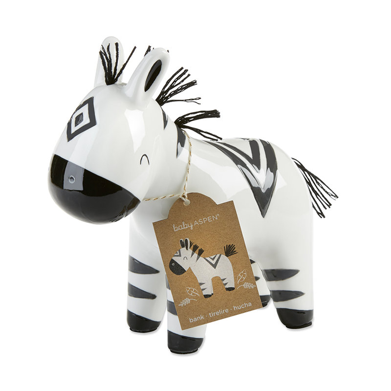 Harriet Bee Erbe Ceramic Zebra Piggy Bank & Reviews Wayfair